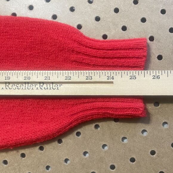 Paul Simon Real Shetland Wool Pullover Sweater Jumper Scotland Red Size 44/L Men - Picture 8 of 8